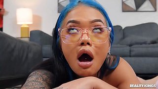 (mona azar) is on set prepped to fuck with her Big Tits and Big Ass - reality kings