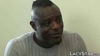 Lacey Star In Grandma Blows Cock Before Interracial Pounding