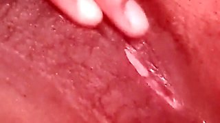 Laying in Bed Legs Wide Open Rubbing My Hairy Wet Tight Pussy