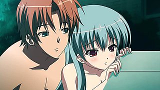 Hot hentai: guy fucks a shy blue haired girl who turns into a pleasure craving slut
