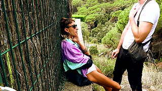 A Girl in the Woods After the Party