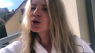 Blonde teen Sierras first erotic masturbation video