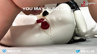 Creamy PussyFuck in Latex Catsuit - your Stepsister Natallien