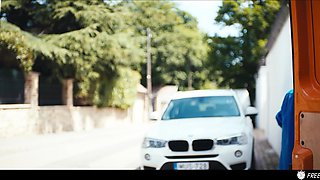 Hot thai girl froze in place for a lucky guy to have fun with her pussy