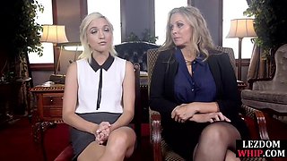 Lez MILF domina straponfucking 21yo bae