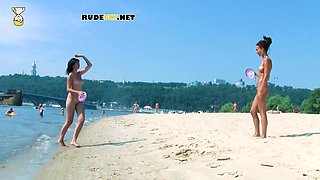 Hot nudist teen filmed by voyeur