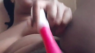 Fucking My Pussy with Dildo Squirting Cumming Hard
