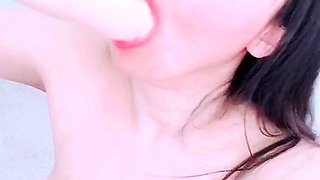 Blonde tight pussy babe solo toy fun in glamour masturbation