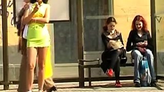 Amateur skater girl outdoor in public fucking for money