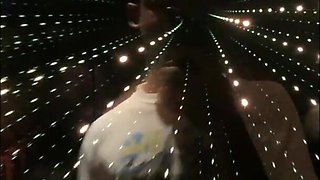 My hot latina stepmom sucks my cock and gets railed doggystyle on the balcony of our apartment