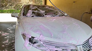 Chocolate BBW Oiled IN PUBLIC