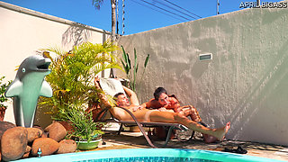 Pool Day and They Fuck Me From My Dirty Ass to My Mouth, Cum on My Face, so Much Load!! I Swallow