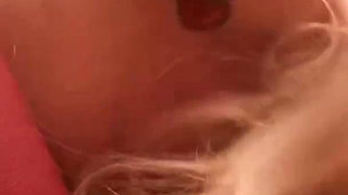 Blonde babe takes a monster black dong deep into her throat