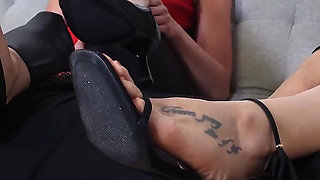 Foot Slave for Two Perfect Goddesses