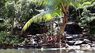 Alone in a Waterfall