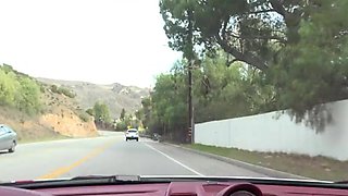 Ameena Green sucking his dick in the car during their ride