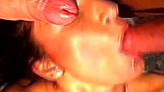 Blonde Gets Inseminated by an Army of Men - Bukkake Overload