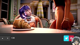 Hot animated hentai sex with epic cock reactions and wild face expressions