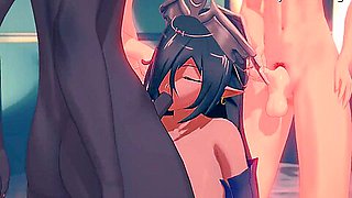 Anime Hentai In Kuroinus Olga Gets Herself A Bukkake Makeover