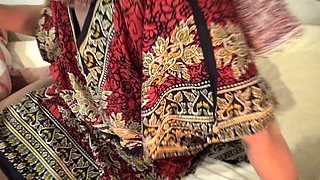 A Turkish Muslim Wife Is Not Scared to Show Her Hairy Wet Pussty to Her Stepson