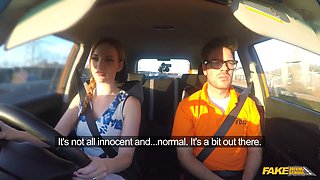 Zara Durose's British Hunk Bangs Her in a Fake Driving School POV