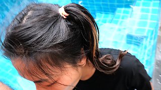 Bubble butt Thai teen GF homemade sex with big dick white BF