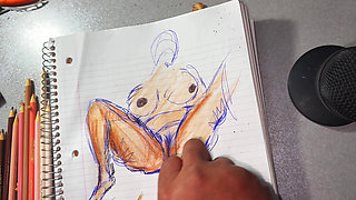 Drawing of a brown woman