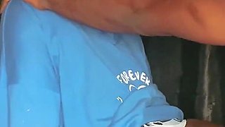 Nasty Ebony Babe Gives Stepson Blowjob and Takes He’s BBC From Behind He Loves to Use Vibrator to Play with My Pussy