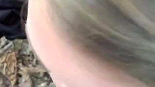 Gorgeous British 18-year-old POV outdoor blowjob
