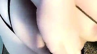 Big tit girlfriend ass toyed before anal