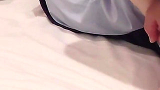 The Sound Is Dangerous and Embarrassing with Pussy Juice and Semen Creampie in Niso's College Girl Cosplay