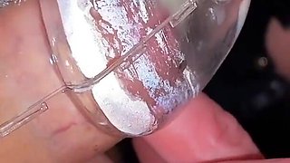 MILF Play with Dick in Plastic Chastity