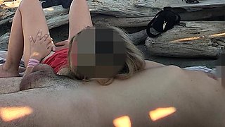 Pussy Flash - Stranger Caught My Stepdad Touching My P...a Beach and Jerked off His Dick - Misscreamy