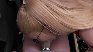 Dreams of Desire - Aby Giving Blowjob to Alex Inside the Car and Swallowed All of His Sperm