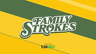 Familystrokes - chesty goth babe Jc Wilds and hot black stepsis Eden West share stepdaddy's boner