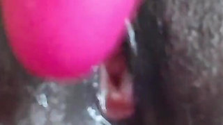 Stimulating My Clit with Vibrator Intense Squirting Orgasms