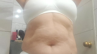 You can see the hairs in mom's panties