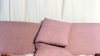 Red hair masturbates tight pussy with toys on webcam