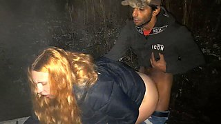 Nice Romantic Sex Outdoors at Night.