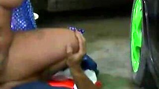 Mature BBW fucked in garage