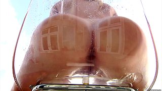 Mexicana blowjob with her big boobs