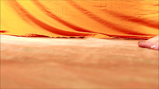 Giantess Shows off Gold High Heels