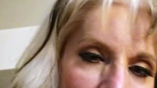 Big Boobed Blonde Masturbates With A Dildo In The Bathroom