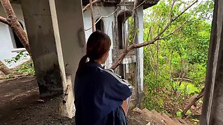 Skin Lovers And Wet Girl In Abandoned Place, Wet Slut Girl, Big Dick, Big Finish 10 Min