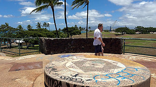 I Just Met This Visitor to Hawaii -- and Here We Are, Outdoors, Playing