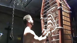BoundMucleJocks: Master Franco Dax wraps Chet Walkers balls until it almost burst