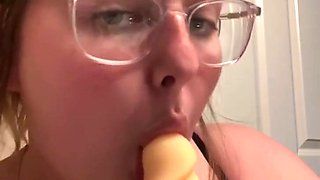 Crazy Violet Brown-Haired Gives Masturbate Off Commands