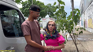 Tattooed 81 Years Old Granny Picked up for Anal