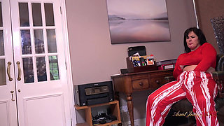 AuntJudysXXX - Latina BBW Boss Lady Montse Swinger Gets Caught Masturbating at the Office