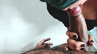 Indian Girlfriend Makes Blowjob While Smoking POV